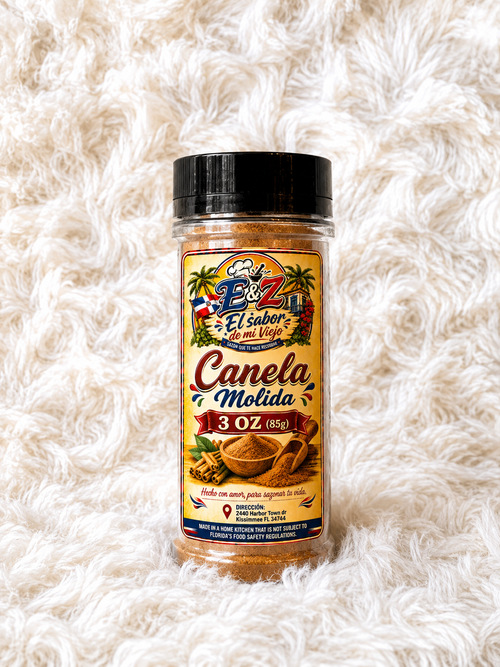 Canela Molida de E&Z El Sabor de Mi Viejo. | E&Z El Sabor de Mi Viejo ground cinnamon.
