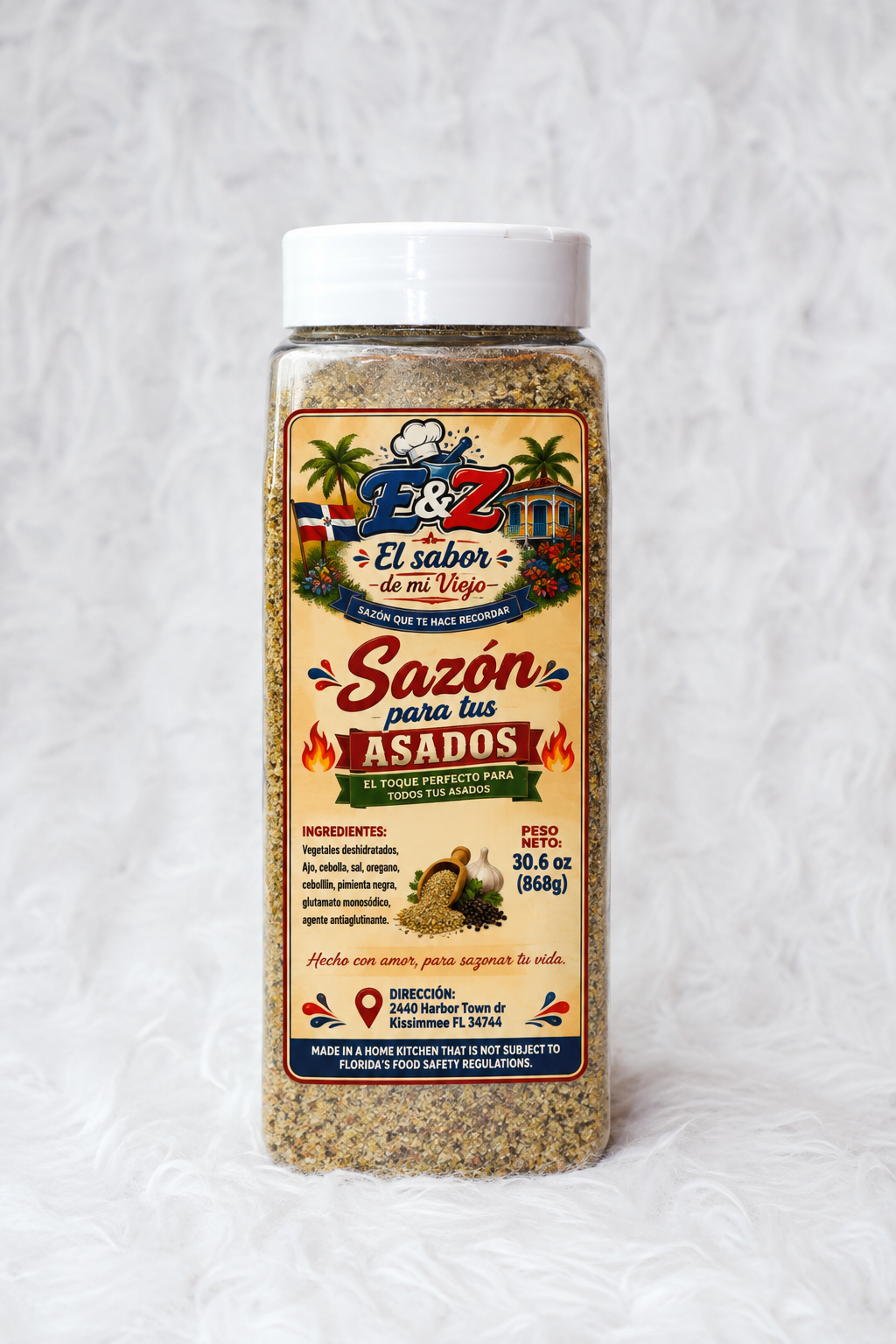 Sazón para tus Asados de E&Z El Sabor de Mi Viejo, condimento para asados. | E&Z El Sabor de Mi Viejo grilling seasoning.